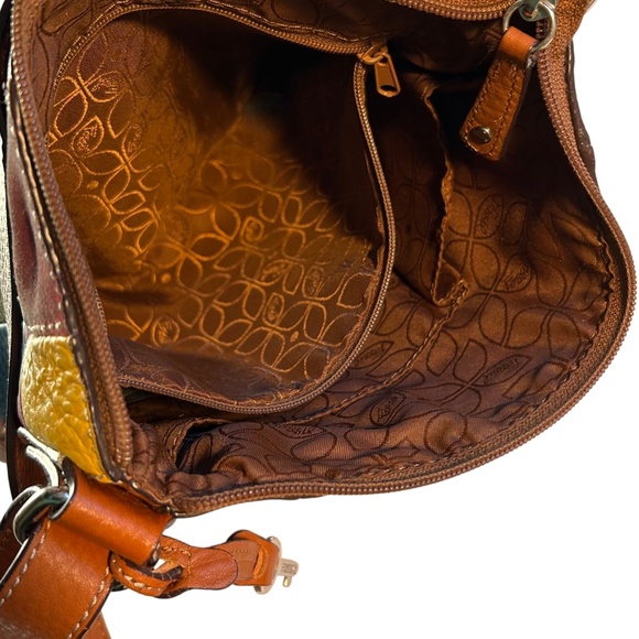 Fossil Leather Patchwork Crossbody Bag *LIKE NEW* - Picture 11 of 14